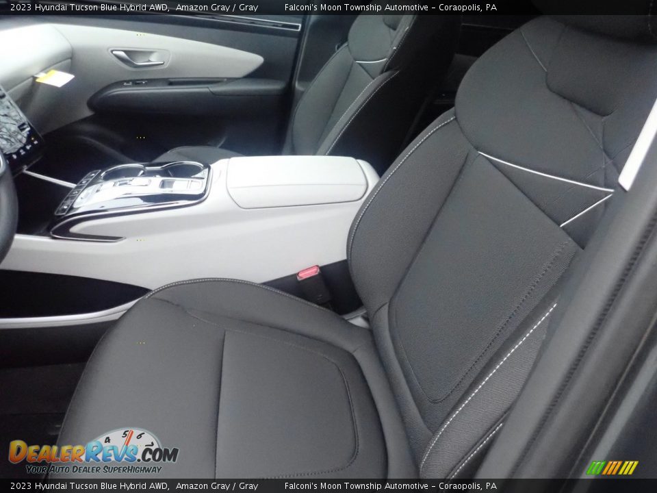 Front Seat of 2023 Hyundai Tucson Blue Hybrid AWD Photo #11