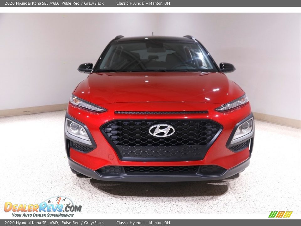 2020 Hyundai Kona SEL AWD Pulse Red / Gray/Black Photo #2