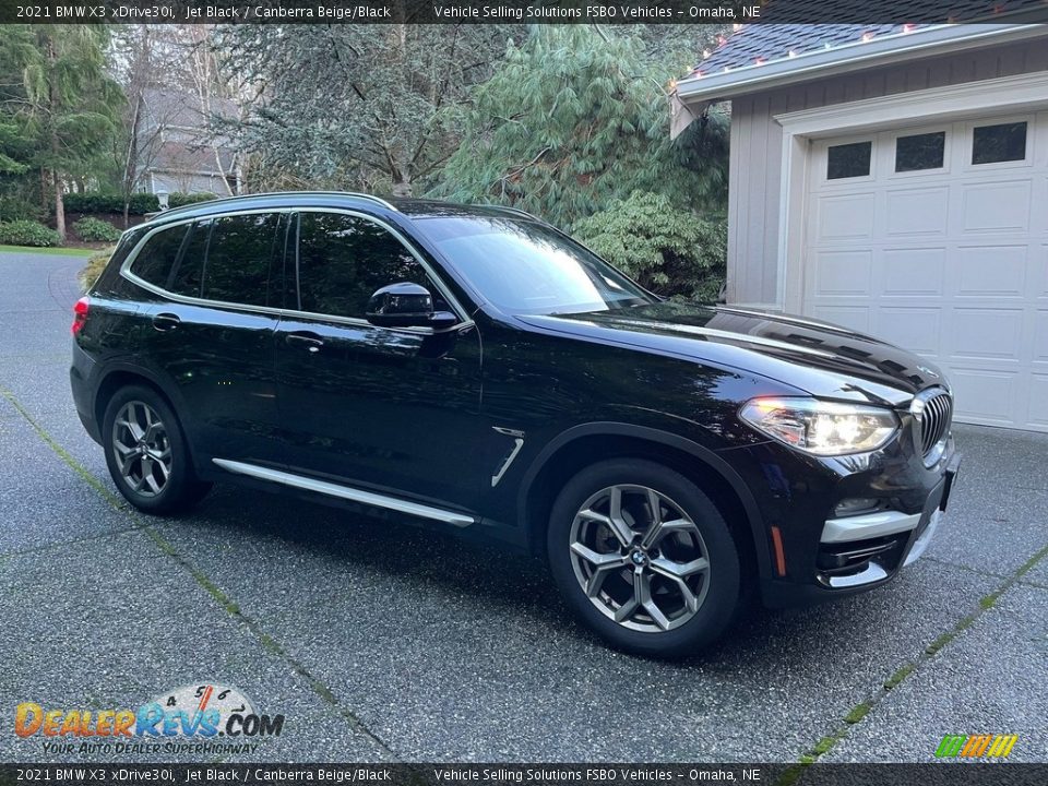 2021 BMW X3 xDrive30i Jet Black / Canberra Beige/Black Photo #3