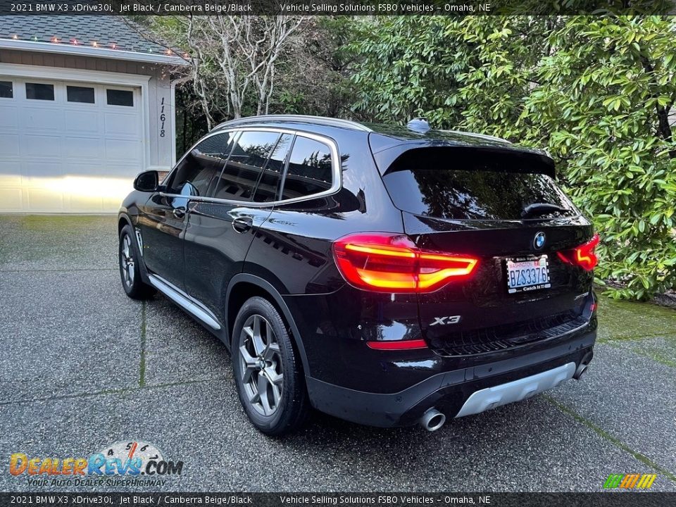 2021 BMW X3 xDrive30i Jet Black / Canberra Beige/Black Photo #5