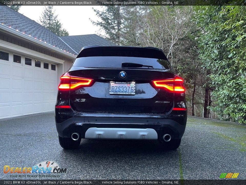 2021 BMW X3 xDrive30i Jet Black / Canberra Beige/Black Photo #6