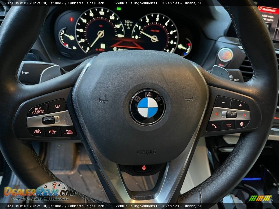 2021 BMW X3 xDrive30i Steering Wheel Photo #8