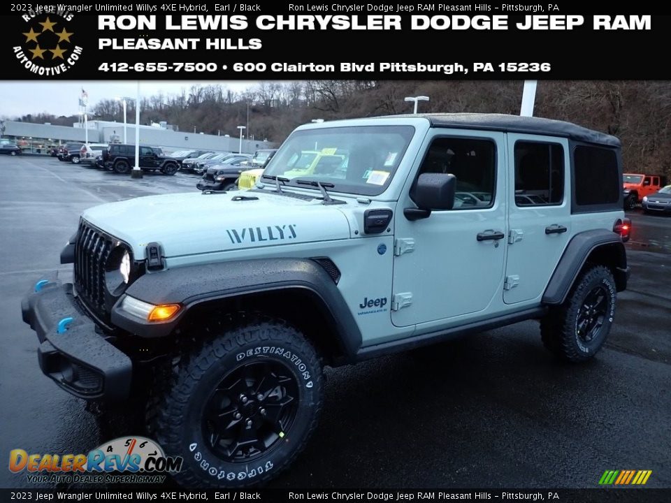 2023 Jeep Wrangler Unlimited Willys 4XE Hybrid Earl / Black Photo #1