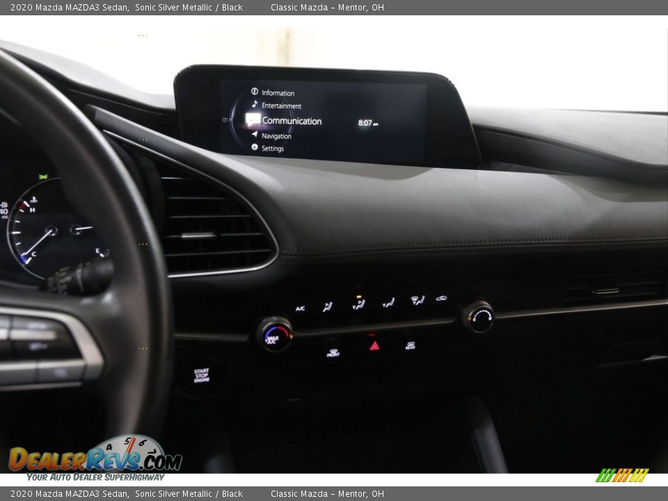 2020 Mazda MAZDA3 Sedan Sonic Silver Metallic / Black Photo #9