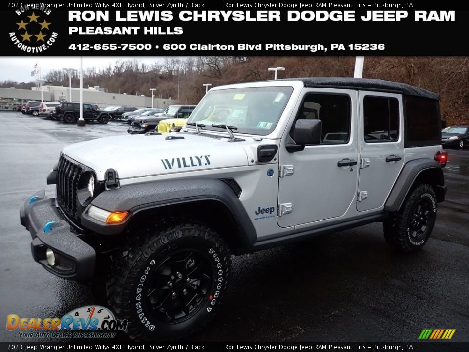 2023 Jeep Wrangler Unlimited Willys 4XE Hybrid Silver Zynith / Black Photo #1
