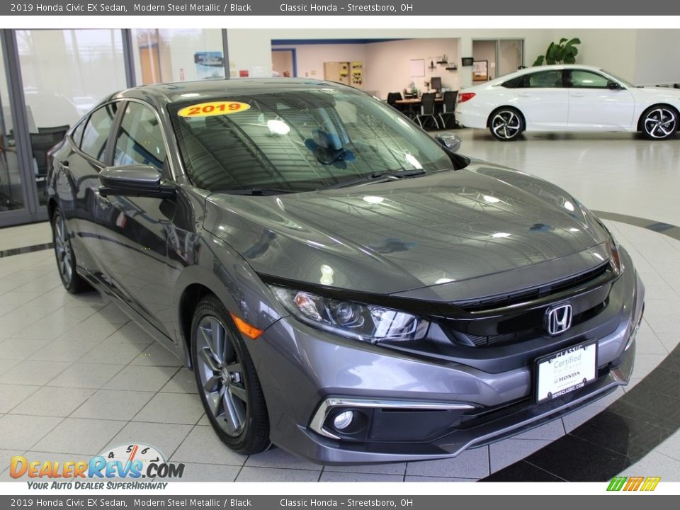 2019 Honda Civic EX Sedan Modern Steel Metallic / Black Photo #4