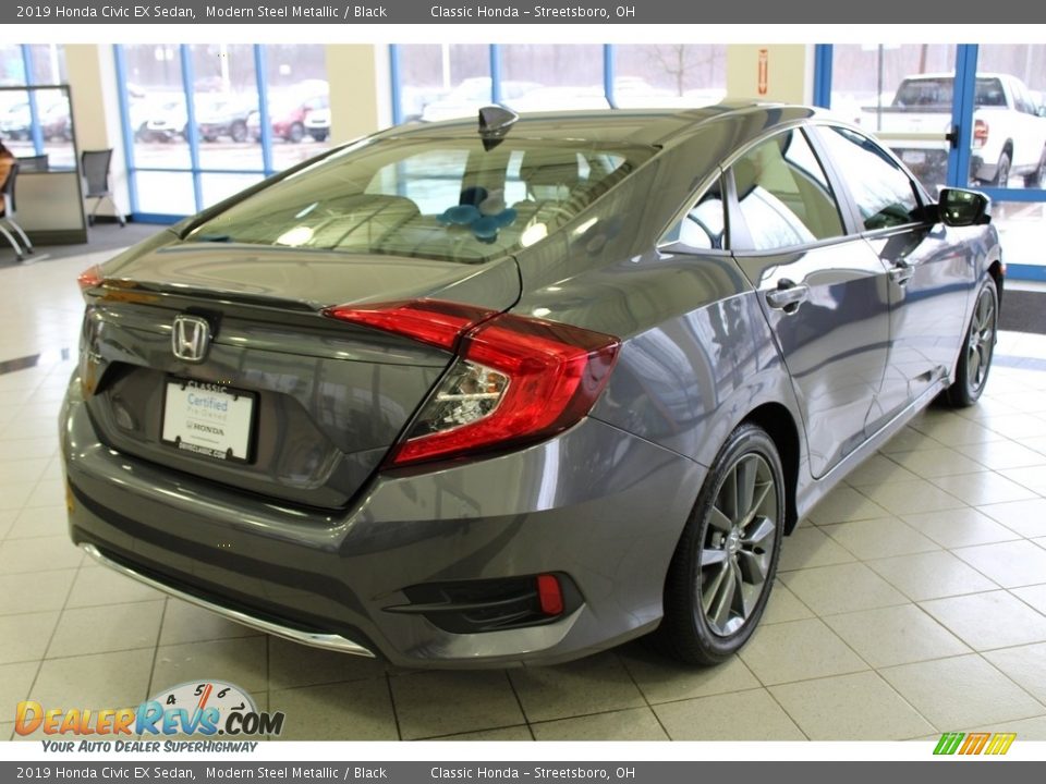 2019 Honda Civic EX Sedan Modern Steel Metallic / Black Photo #8