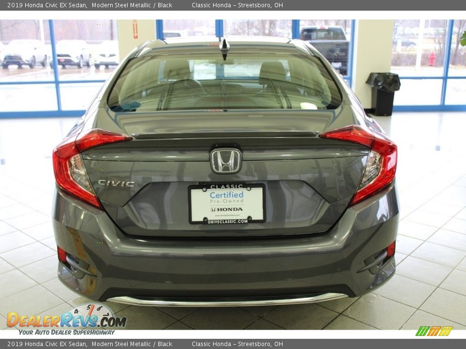 2019 Honda Civic EX Sedan Modern Steel Metallic / Black Photo #9