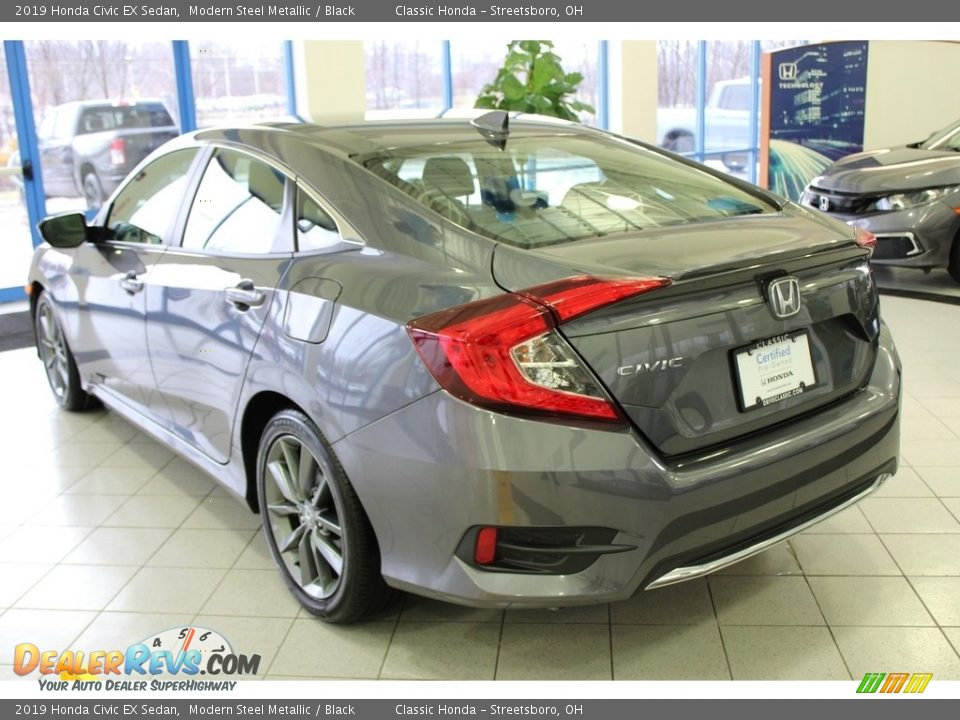 2019 Honda Civic EX Sedan Modern Steel Metallic / Black Photo #10