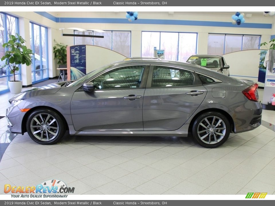2019 Honda Civic EX Sedan Modern Steel Metallic / Black Photo #12