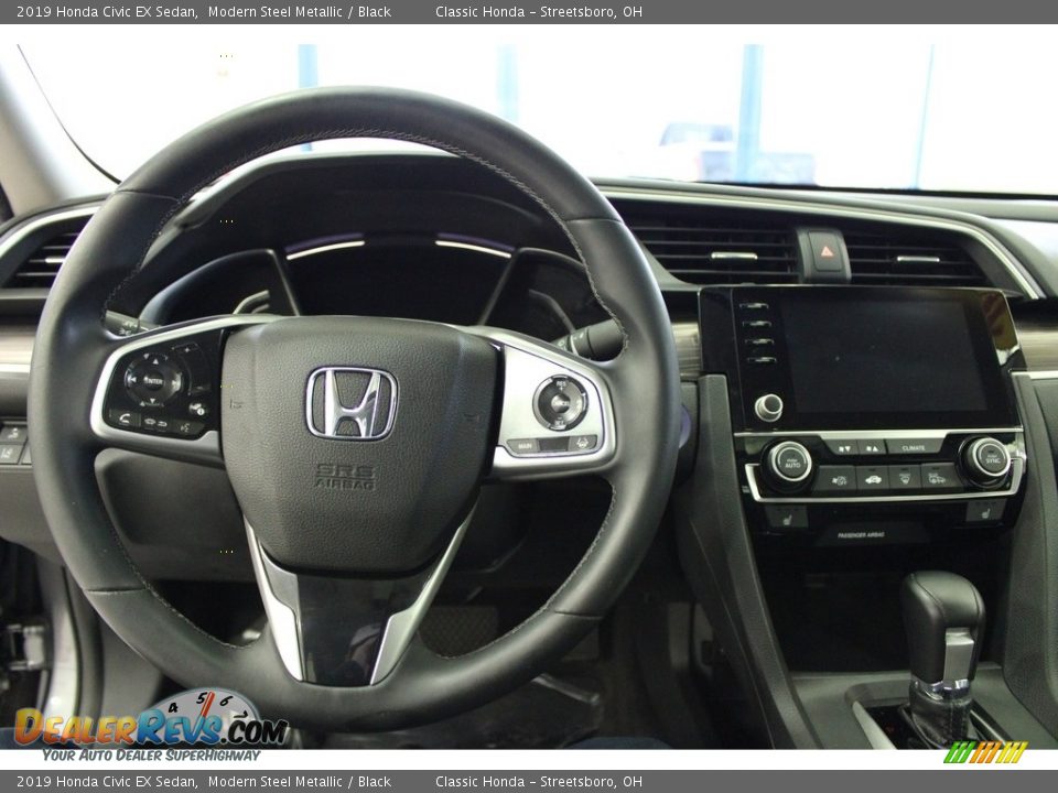 2019 Honda Civic EX Sedan Modern Steel Metallic / Black Photo #17