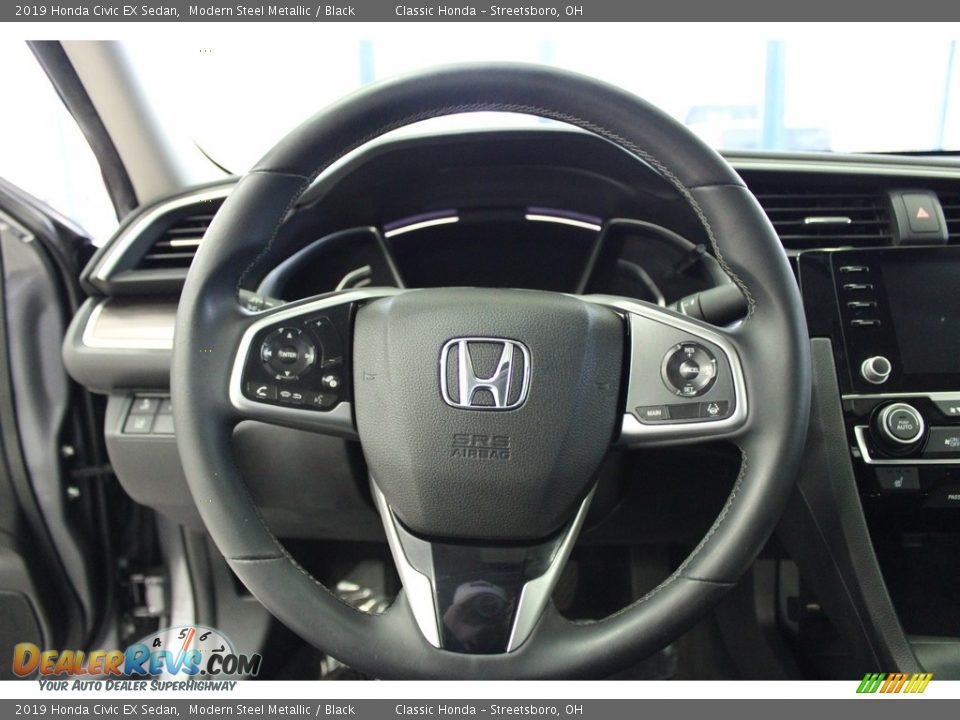 2019 Honda Civic EX Sedan Modern Steel Metallic / Black Photo #18