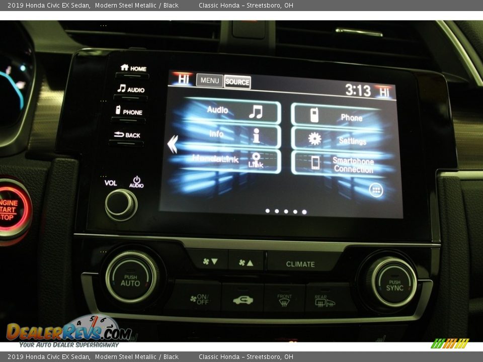 2019 Honda Civic EX Sedan Modern Steel Metallic / Black Photo #21