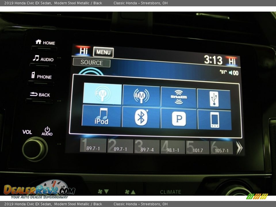 2019 Honda Civic EX Sedan Modern Steel Metallic / Black Photo #22