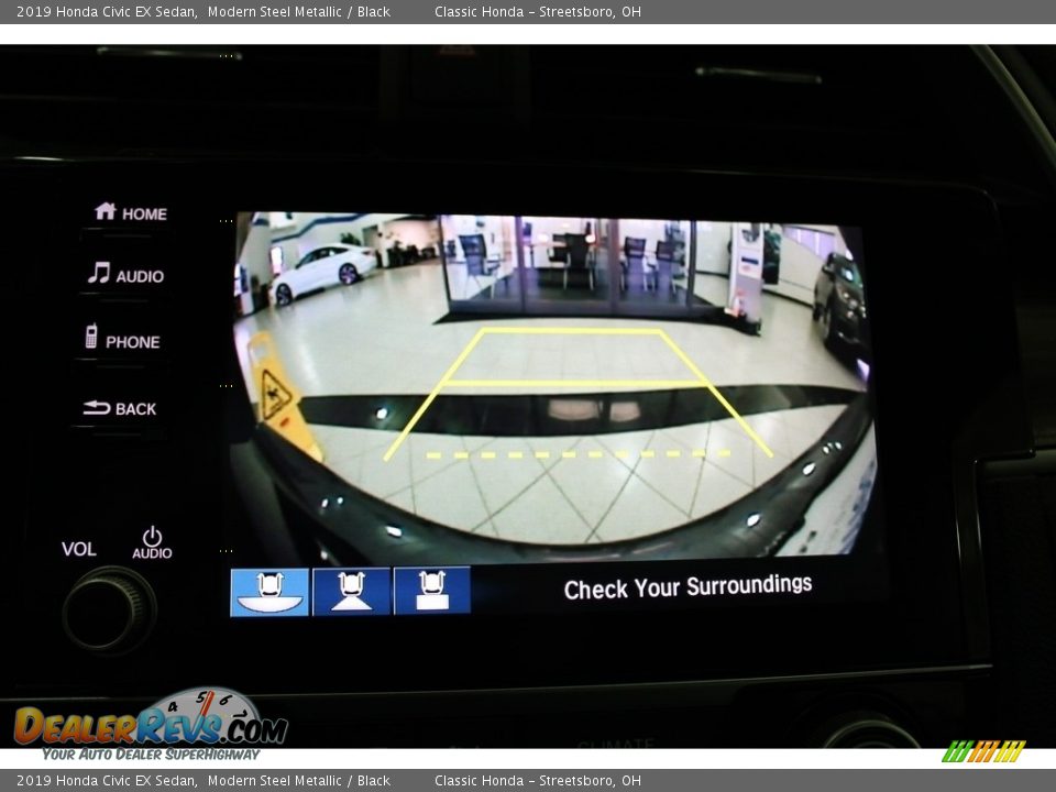 2019 Honda Civic EX Sedan Modern Steel Metallic / Black Photo #24