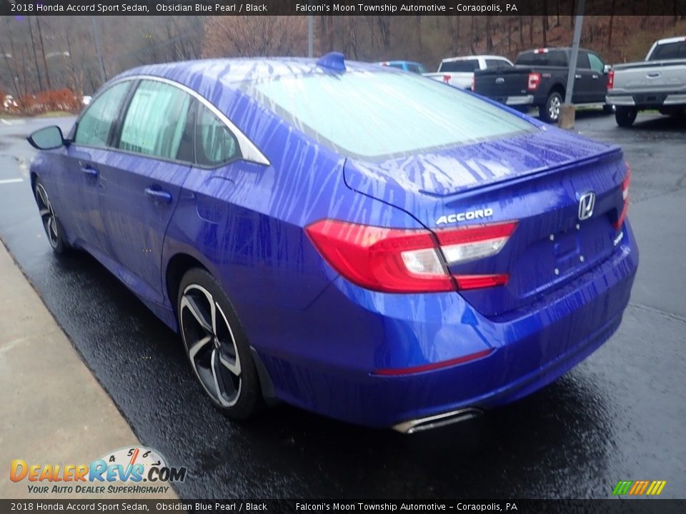 2018 Honda Accord Sport Sedan Obsidian Blue Pearl / Black Photo #4