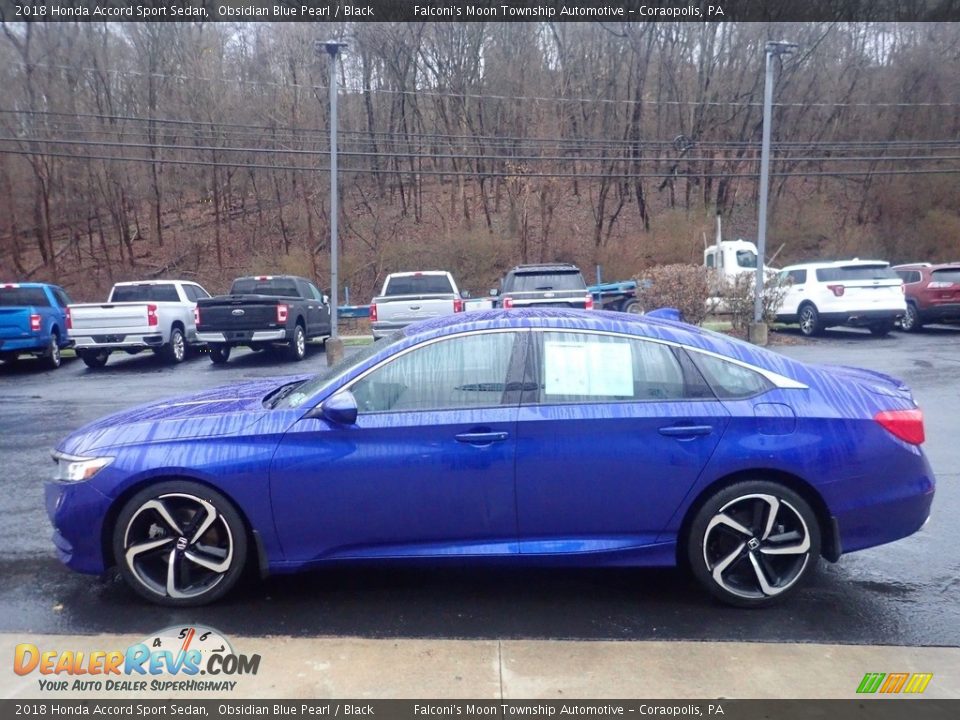 2018 Honda Accord Sport Sedan Obsidian Blue Pearl / Black Photo #5