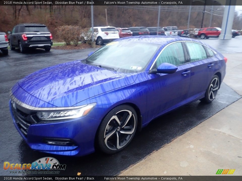 2018 Honda Accord Sport Sedan Obsidian Blue Pearl / Black Photo #6