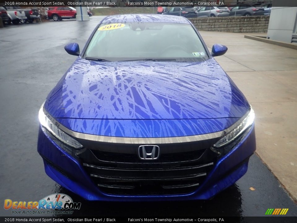 2018 Honda Accord Sport Sedan Obsidian Blue Pearl / Black Photo #7