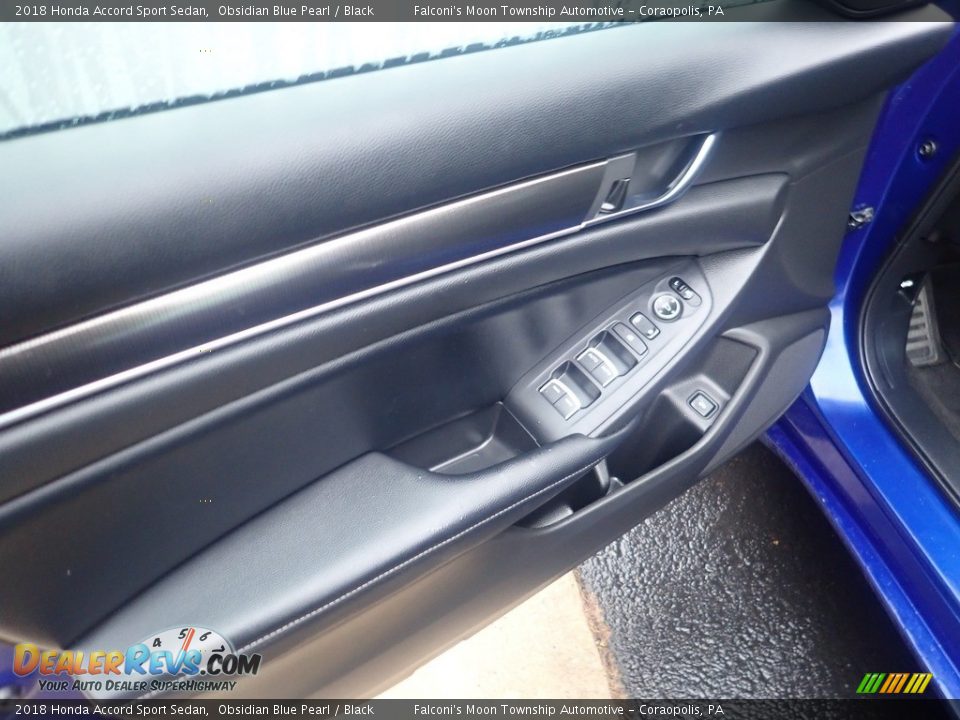 2018 Honda Accord Sport Sedan Obsidian Blue Pearl / Black Photo #19