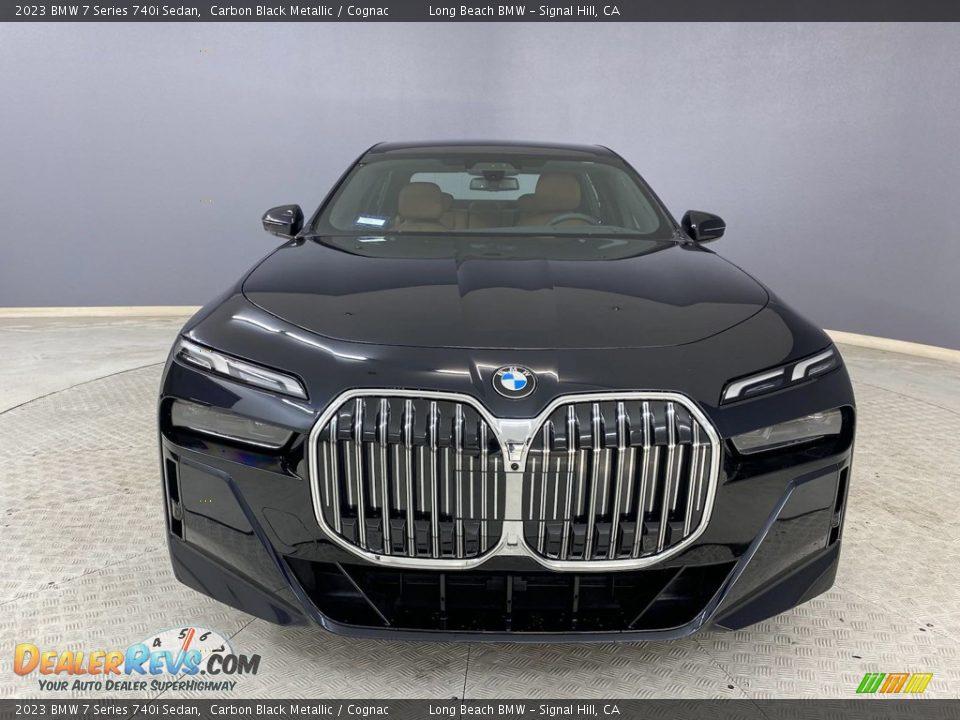 2023 BMW 7 Series 740i Sedan Carbon Black Metallic / Cognac Photo #2
