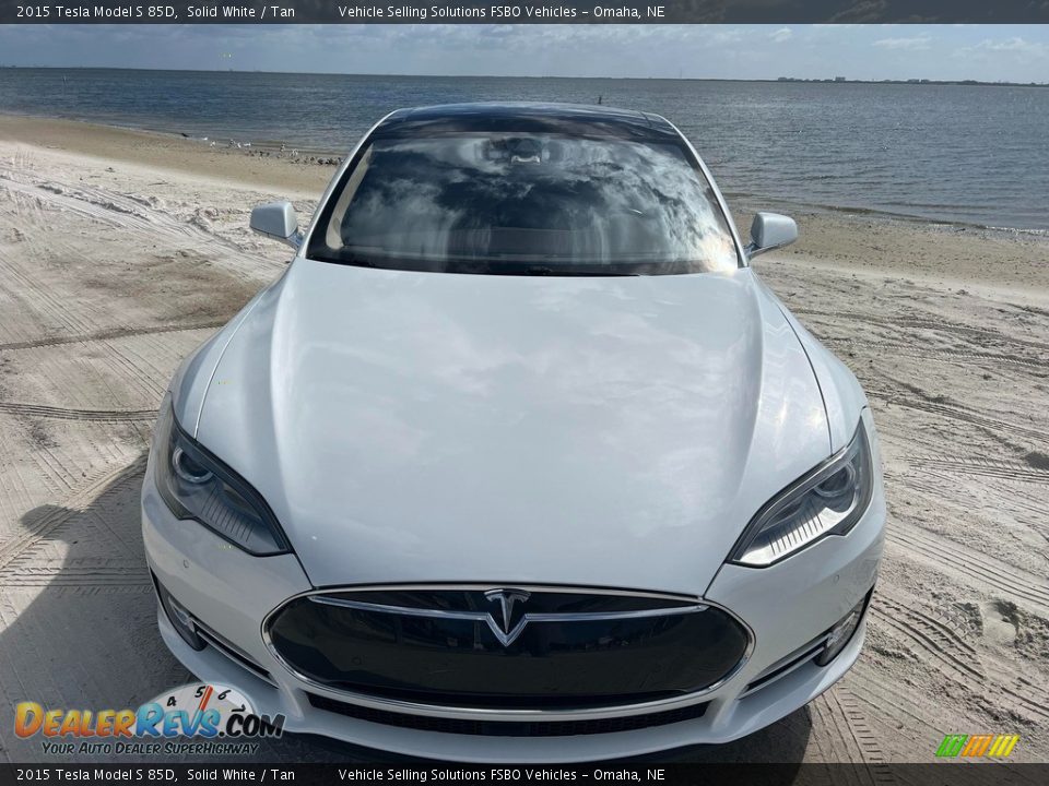 2015 Tesla Model S 85D Solid White / Tan Photo #4