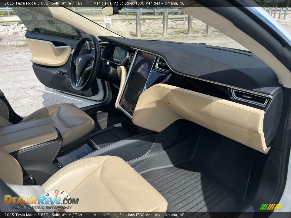 2015 Tesla Model S 85D Solid White / Tan Photo #8