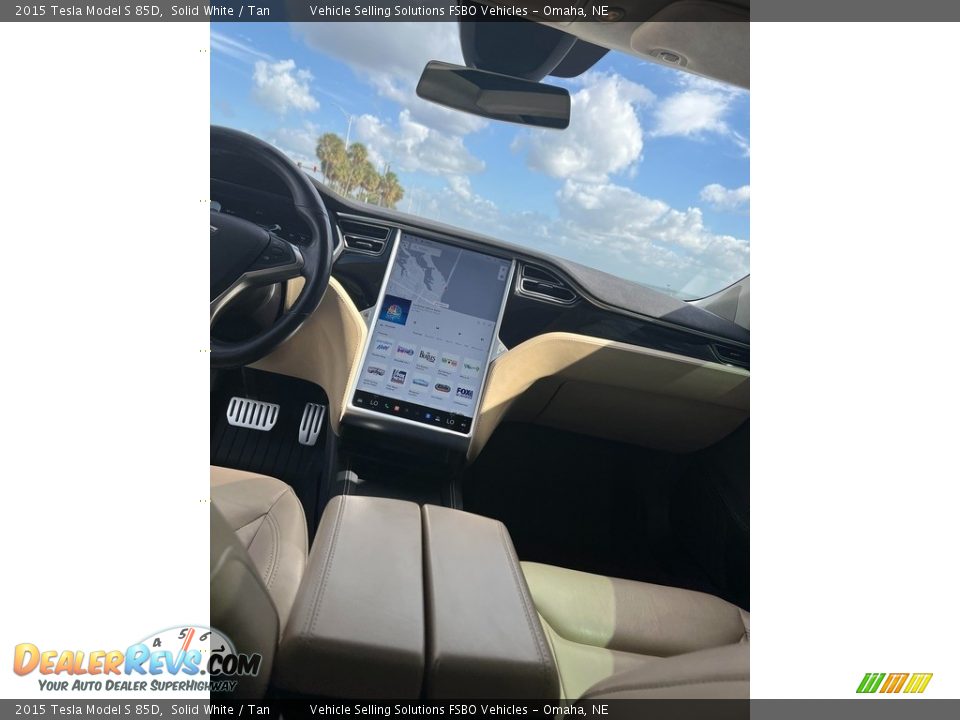 2015 Tesla Model S 85D Solid White / Tan Photo #9