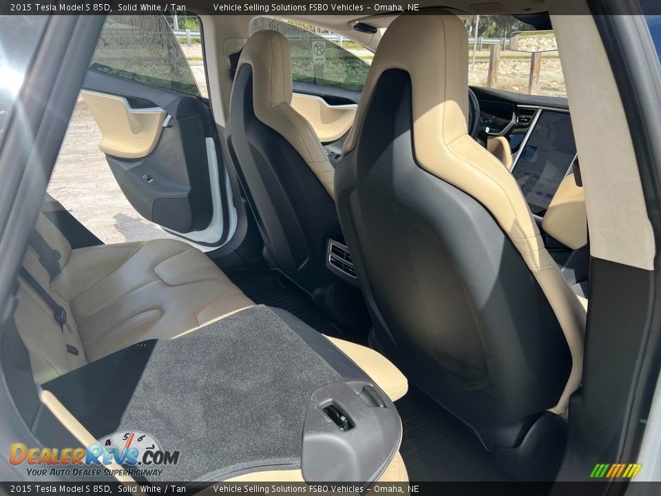 2015 Tesla Model S 85D Solid White / Tan Photo #15