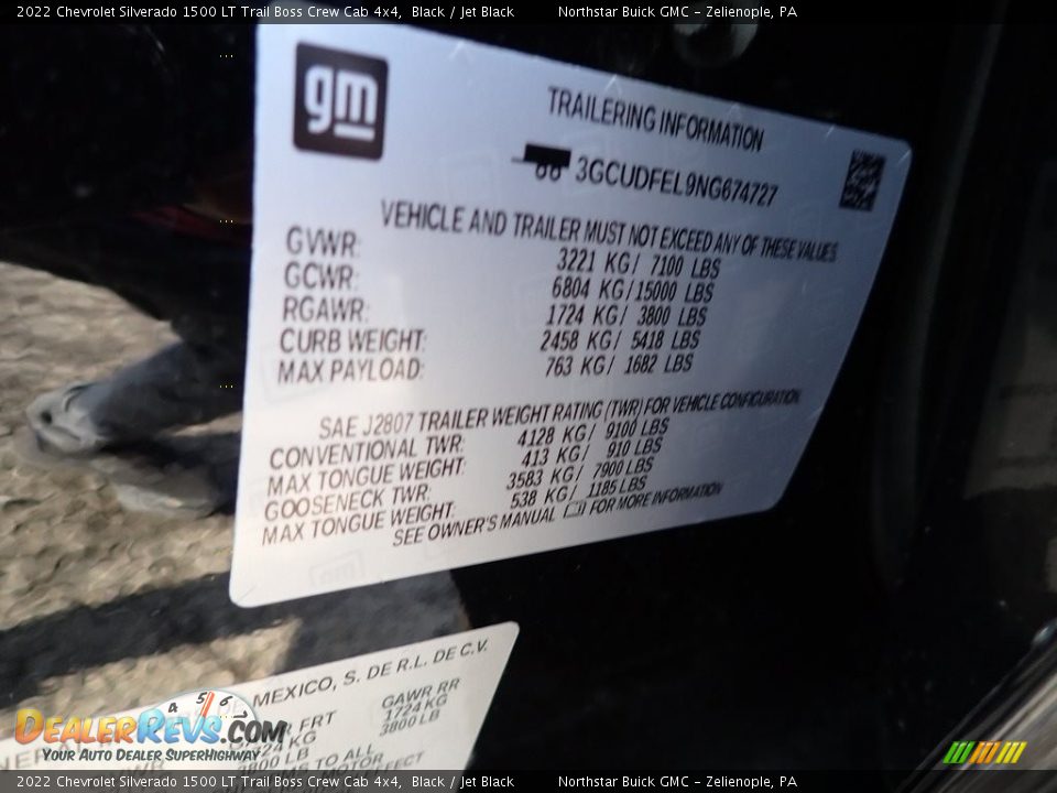 2022 Chevrolet Silverado 1500 LT Trail Boss Crew Cab 4x4 Black / Jet Black Photo #30