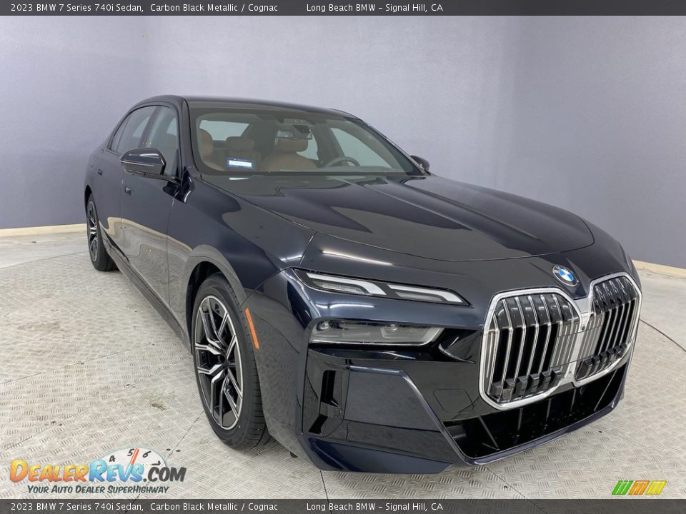 2023 BMW 7 Series 740i Sedan Carbon Black Metallic / Cognac Photo #33