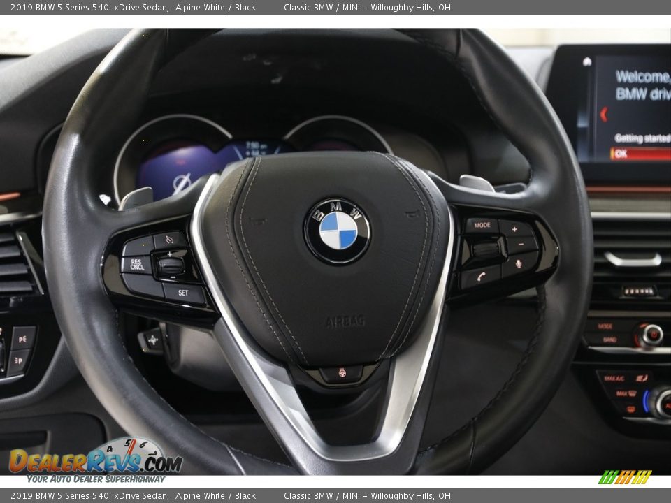 2019 BMW 5 Series 540i xDrive Sedan Alpine White / Black Photo #7