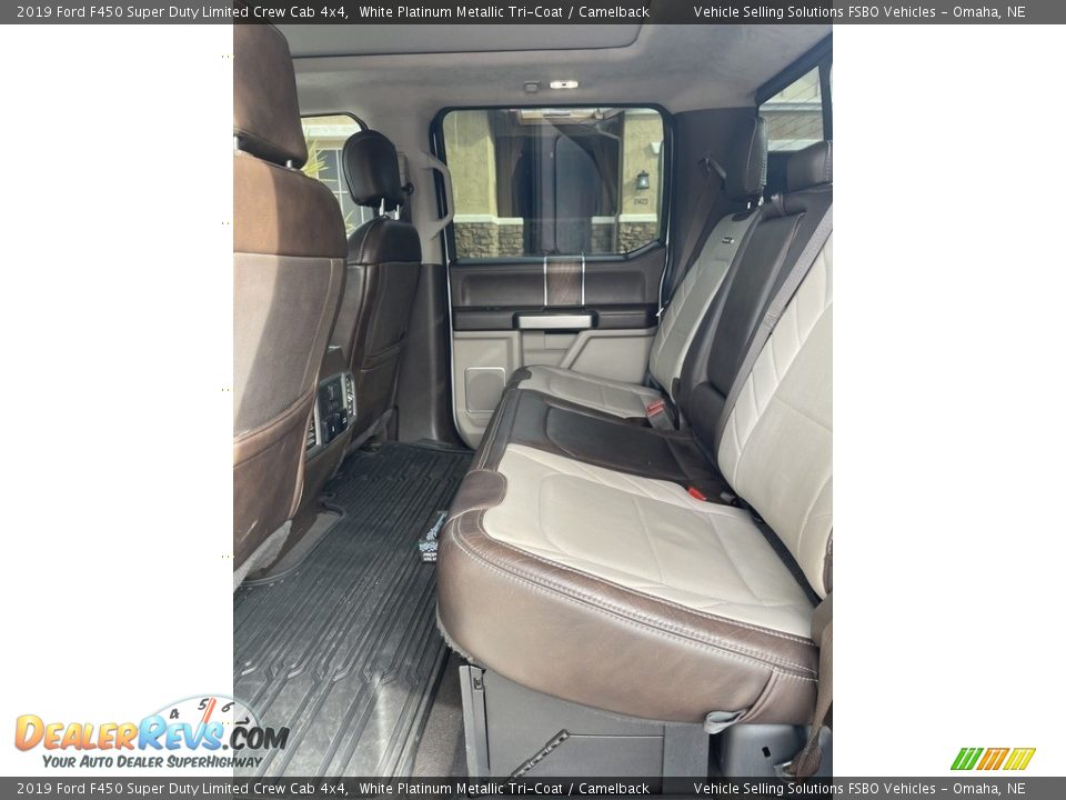 2019 Ford F450 Super Duty Limited Crew Cab 4x4 White Platinum Metallic Tri-Coat / Camelback Photo #4