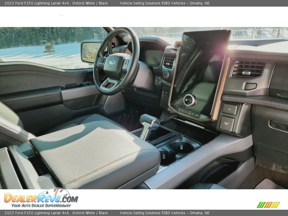 Black Interior - 2023 Ford F150 Lightning Lariat 4x4 Photo #7