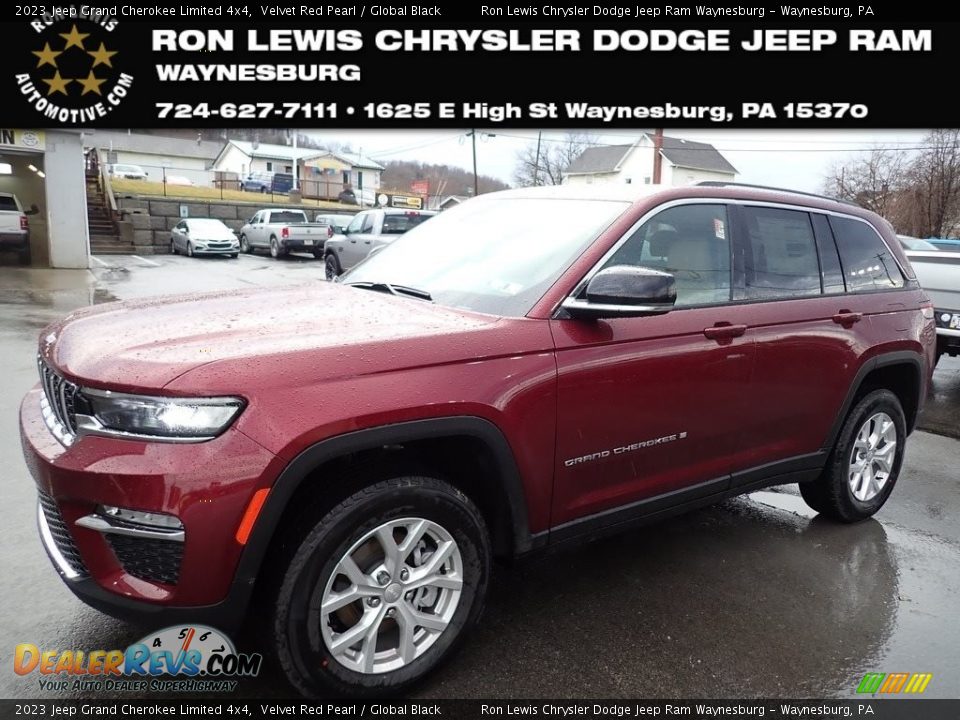 2023 Jeep Grand Cherokee Limited 4x4 Velvet Red Pearl / Global Black Photo #1