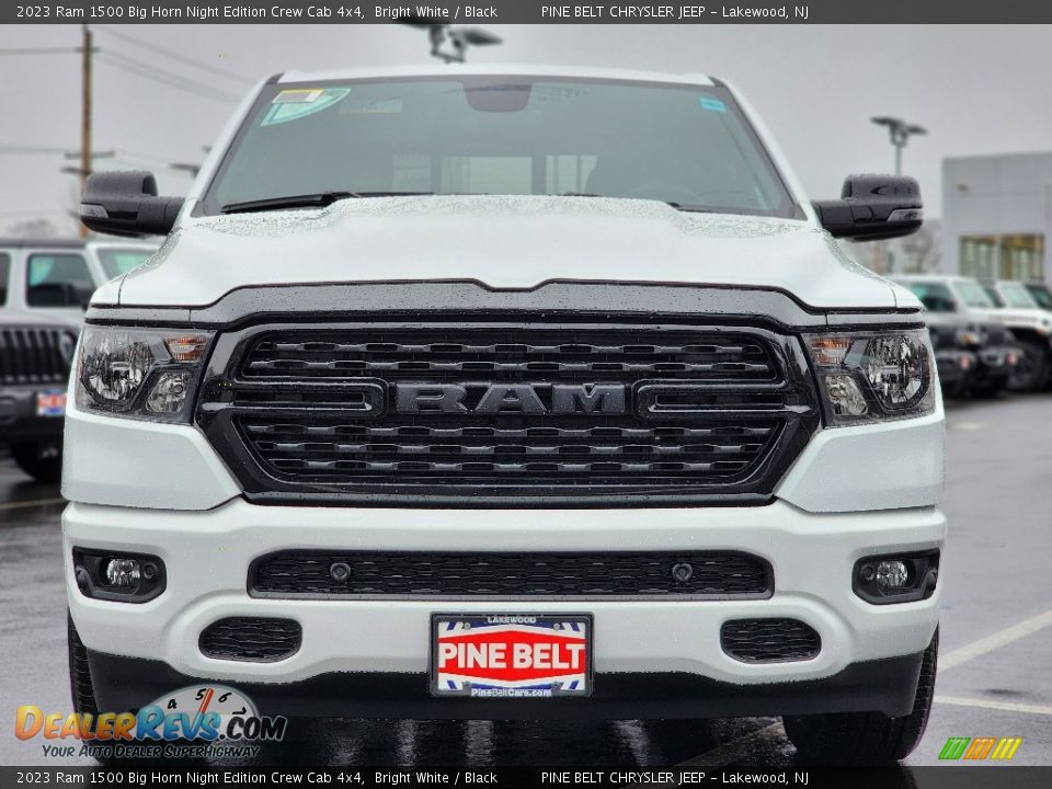 2023 Ram 1500 Big Horn Night Edition Crew Cab 4x4 Bright White / Black Photo #2