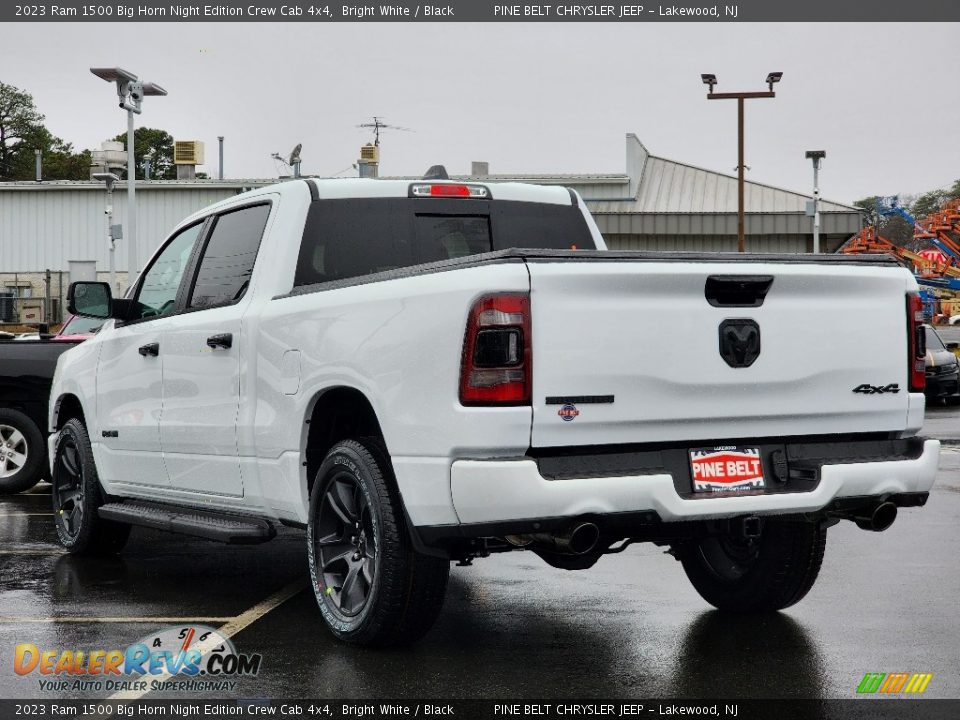 2023 Ram 1500 Big Horn Night Edition Crew Cab 4x4 Bright White / Black Photo #6