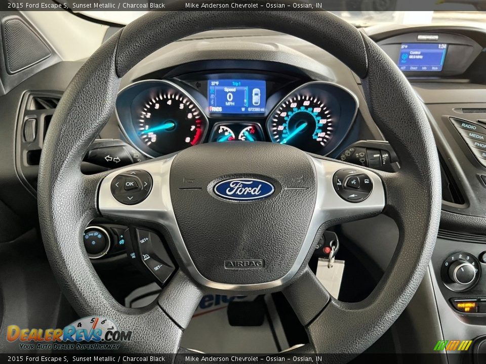 2015 Ford Escape S Sunset Metallic / Charcoal Black Photo #18