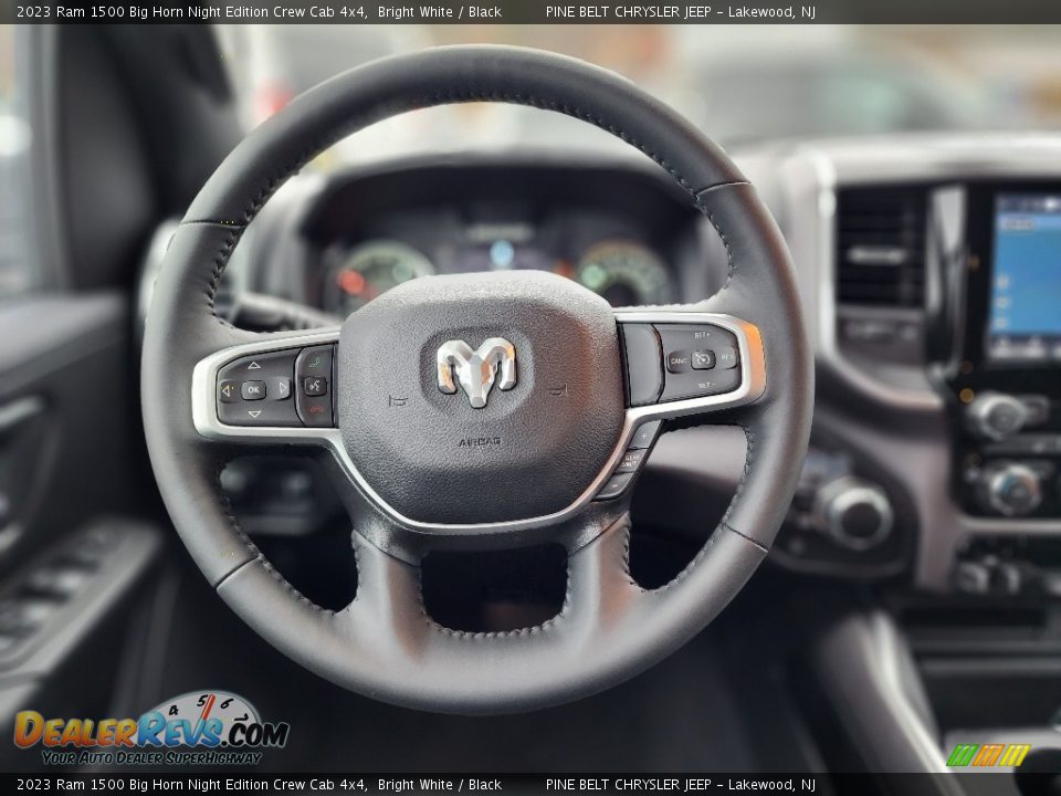 2023 Ram 1500 Big Horn Night Edition Crew Cab 4x4 Steering Wheel Photo #13