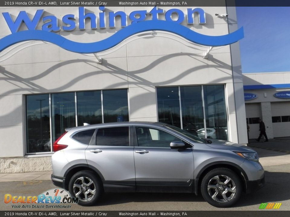 2019 Honda CR-V EX-L AWD Lunar Silver Metallic / Gray Photo #2