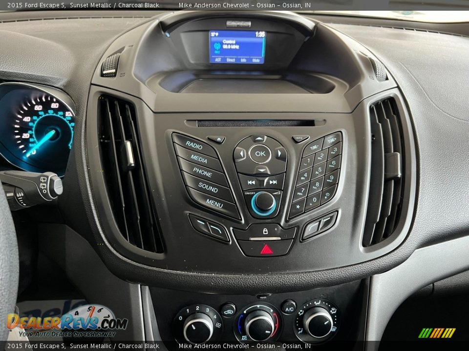 2015 Ford Escape S Sunset Metallic / Charcoal Black Photo #22