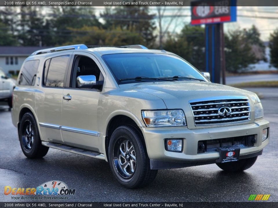 2008 Infiniti QX 56 4WD Serengeti Sand / Charcoal Photo #2