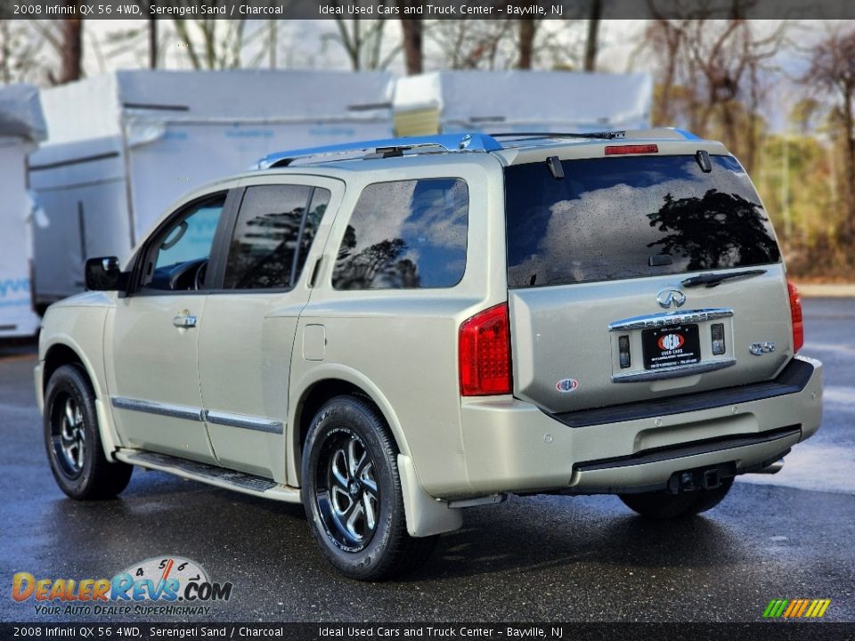 2008 Infiniti QX 56 4WD Serengeti Sand / Charcoal Photo #5