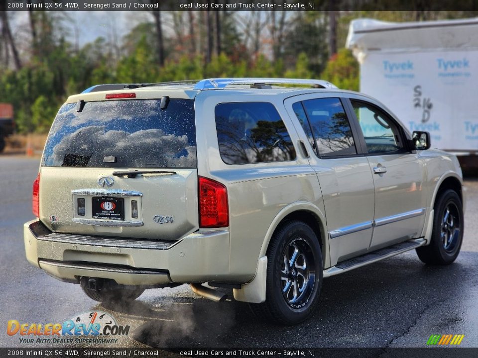 2008 Infiniti QX 56 4WD Serengeti Sand / Charcoal Photo #7