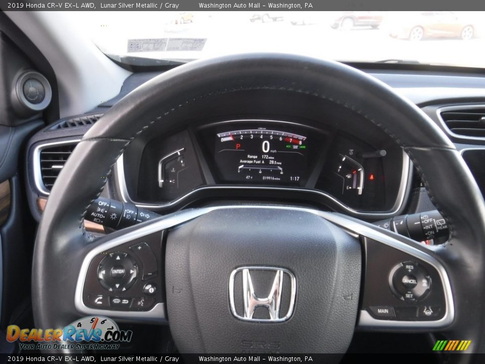2019 Honda CR-V EX-L AWD Lunar Silver Metallic / Gray Photo #24