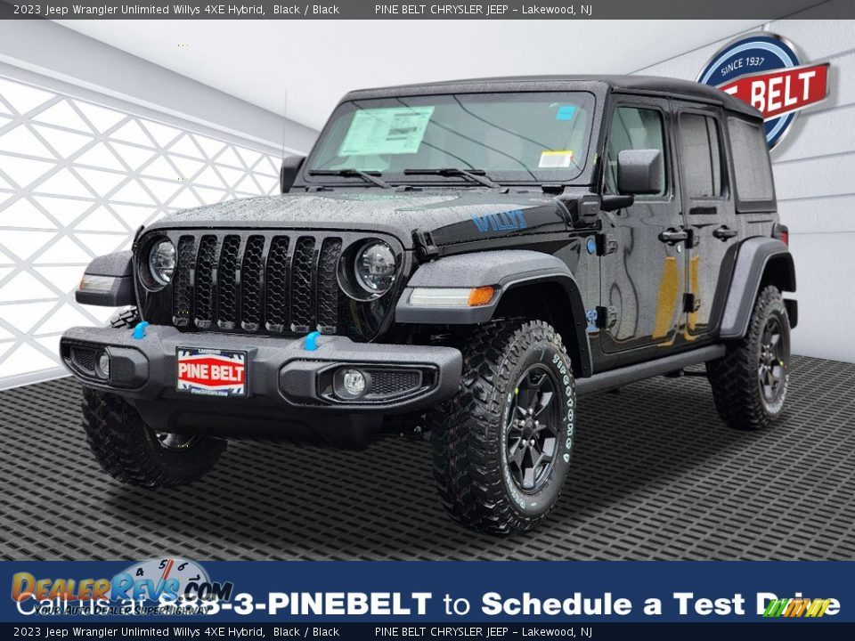 2023 Jeep Wrangler Unlimited Willys 4XE Hybrid Black / Black Photo #1