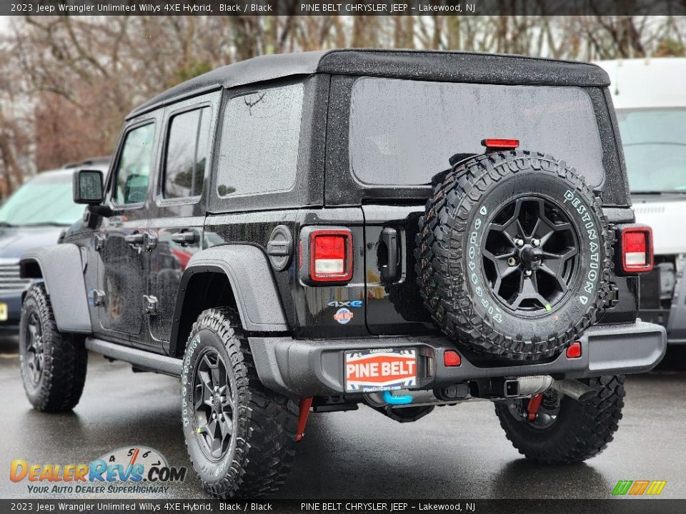 2023 Jeep Wrangler Unlimited Willys 4XE Hybrid Black / Black Photo #4