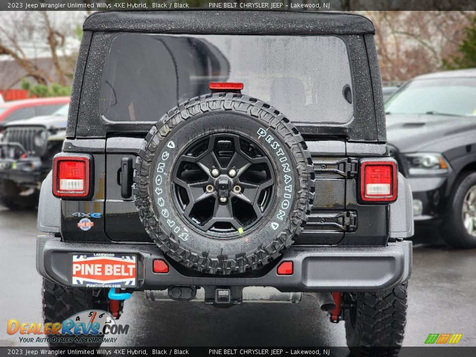 2023 Jeep Wrangler Unlimited Willys 4XE Hybrid Black / Black Photo #6