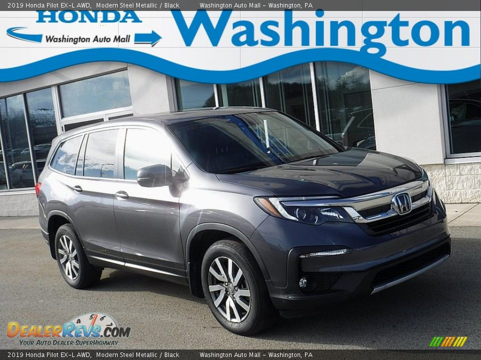 2019 Honda Pilot EX-L AWD Modern Steel Metallic / Black Photo #1