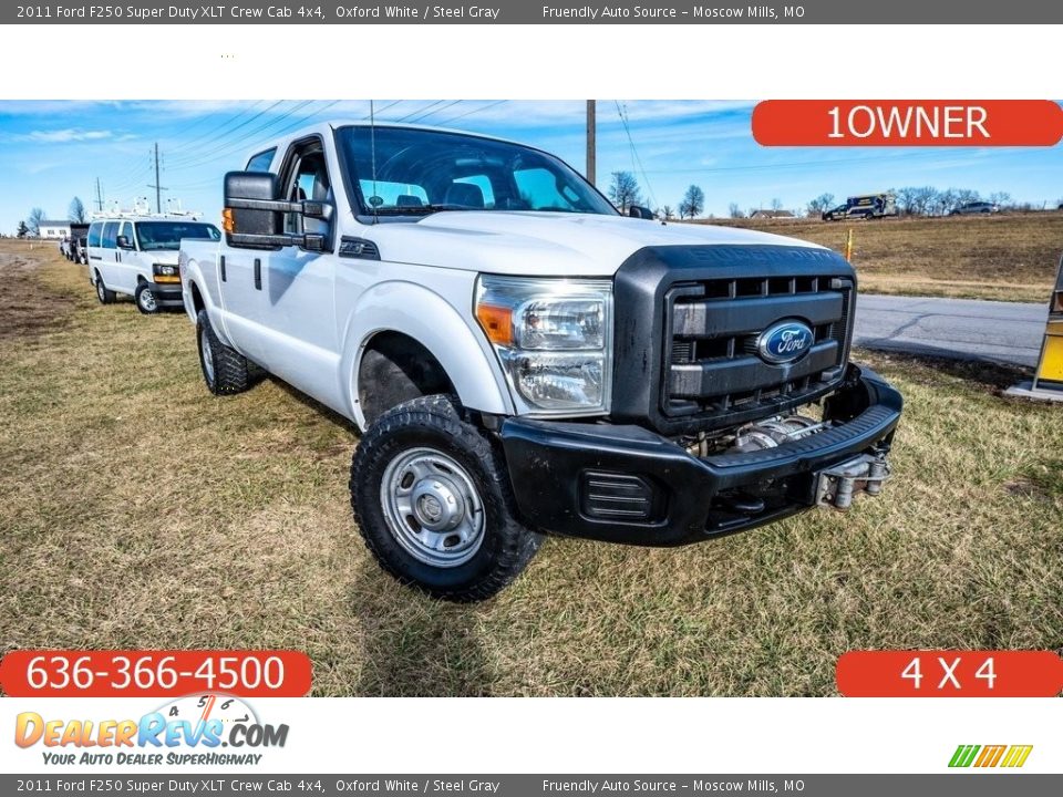 2011 Ford F250 Super Duty XLT Crew Cab 4x4 Oxford White / Steel Gray Photo #1